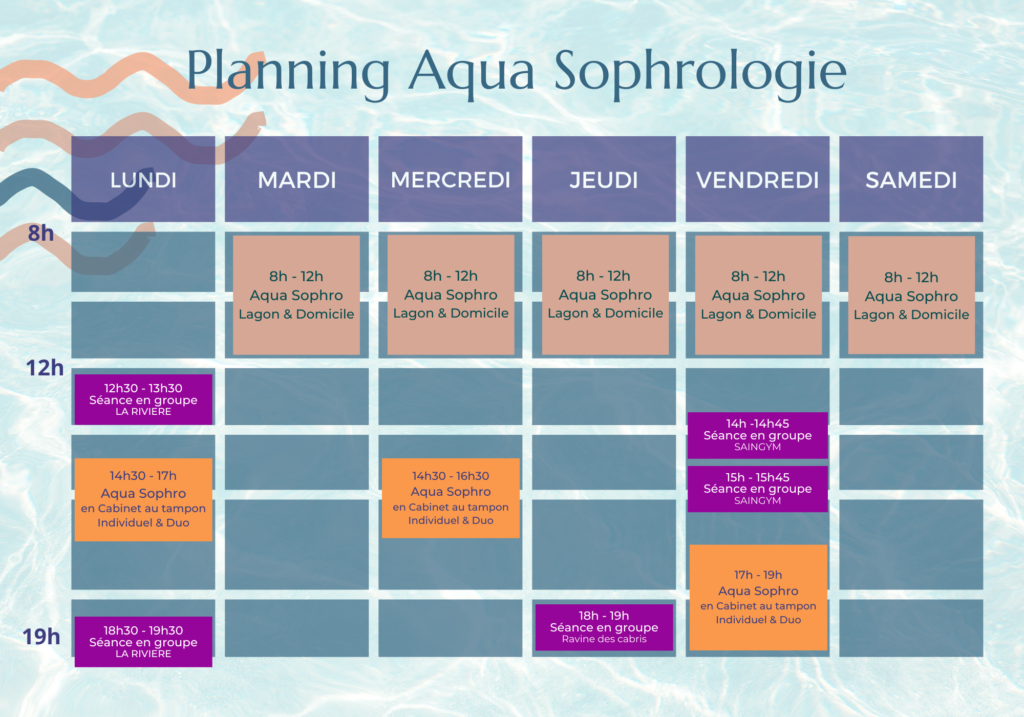planning aqua sophrologie la reunion